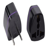 Maxbell Europe Plug Converter AU/UK/US/CN to Europe Compact for Home Household Hotel Black