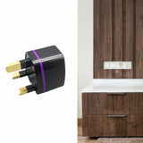 Maxbell Universal European Travel Plug Singapore/UK/malaysia// for Wall Black