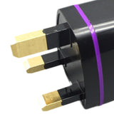 Maxbell Universal European Travel Plug Singapore/UK/malaysia// for Wall Black