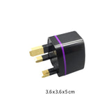 Maxbell Universal European Travel Plug Singapore/UK/malaysia// for Wall Black