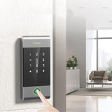 Maxbell Door Access Control System Fingerprint Keypad for Apartment Garage Door Black