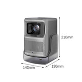 Maxbell 4K Projector Multiple Interfaces Outdoor Projector for Theater Party Bedroom Silver