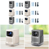 Maxbell 4K Projector Multiple Interfaces Outdoor Projector for Theater Party Bedroom Silver