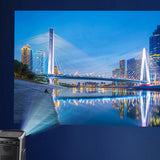 Maxbell 4K Projector Multiple Interfaces Outdoor Projector for Theater Party Bedroom Silver