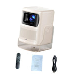 Maxbell 4K Projector Multiple Interfaces Outdoor Projector for Theater Party Bedroom Beige