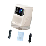 Maxbell 4K Projector Multiple Interfaces Outdoor Projector for Theater Party Bedroom Beige