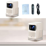 Maxbell 4K Projector Multiple Interfaces Outdoor Projector for Theater Party Bedroom Beige