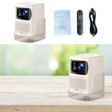 Maxbell 4K Projector Multiple Interfaces Outdoor Projector for Theater Party Bedroom Beige