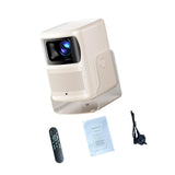 Maxbell 4K Projector Smart Projector Home Theater Projector for Bedroom Meeting Home Beige