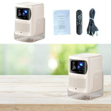 Maxbell 4K Projector AutoFocus Adjustable Outdoor Projector for Meeting Theater Home Beige