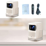 Maxbell 4K Projector AutoFocus Adjustable Outdoor Projector for Meeting Theater Home Beige