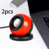 Maxbell Mini Speaker Lightweight Stereo Sound Desktop Speaker for Laptop Hiking Room Red