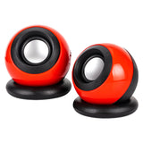 Maxbell Mini Speaker Lightweight Stereo Sound Desktop Speaker for Laptop Hiking Room Red