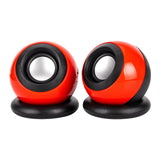 Maxbell Mini Speaker Lightweight Stereo Sound Desktop Speaker for Laptop Hiking Room Red