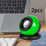 Maxbell Mini Speaker Lightweight Stereo Sound Desktop Speaker for Laptop Hiking Room Green