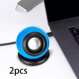 Maxbell Mini Speaker Lightweight Stereo Sound Desktop Speaker for Laptop Hiking Room Blue