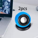 Maxbell Mini Speaker Lightweight Stereo Sound Desktop Speaker for Laptop Hiking Room Blue