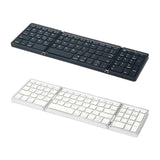 Maxbell Folding Keyboard Sturdy Practical Computer Keyboard for Office Travel Laptop Black