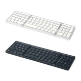 Maxbell Folding Keyboard Sturdy Practical Computer Keyboard for Office Travel Laptop Black