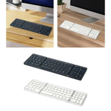 Maxbell Folding Keyboard Sturdy Practical Computer Keyboard for Office Travel Laptop Black