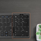 Maxbell Folding Keyboard Sturdy Practical Computer Keyboard for Office Travel Laptop Black