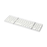 Maxbell Folding Keyboard Sturdy Practical Computer Keyboard for Office Travel Laptop Silver