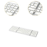 Maxbell Folding Keyboard Sturdy Practical Computer Keyboard for Office Travel Laptop Silver