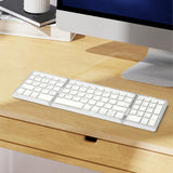 Maxbell Folding Keyboard Sturdy Practical Computer Keyboard for Office Travel Laptop Silver