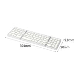 Maxbell Folding Keyboard Sturdy Practical Computer Keyboard for Office Travel Laptop Silver
