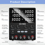 Maxbell DC Power Supply Variable 5V 2A USB Port with Power Cord with 4 Digit Display Output 30V 10A