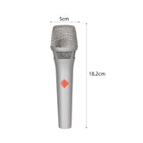 Maxbell Wired Karaoke Microphone Handheld Mic Kids Presentation Condenser Microphone Silver