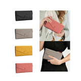 Maxbell Womens Wallet Stylish PU Leather Minimalist Purse for Travel Shopping Dating Black