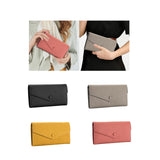 Maxbell Womens Wallet Stylish PU Leather Minimalist Purse for Travel Shopping Dating Black