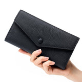 Maxbell Womens Wallet Stylish PU Leather Minimalist Purse for Travel Shopping Dating Black