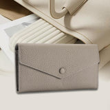 Maxbell Womens Wallet Stylish PU Leather Minimalist Purse for Travel Shopping Dating Gray