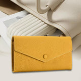 Maxbell Womens Wallet Stylish PU Leather Minimalist Purse for Travel Shopping Dating Yellow