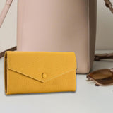 Maxbell Womens Wallet Stylish PU Leather Minimalist Purse for Travel Shopping Dating Yellow