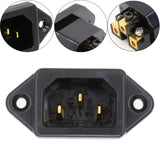 Maxbell 250V 15A Panel Mount Plug Adapter Accessory 5.1x2.4x2.8cm Power Connector