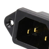 Maxbell 250V 15A Panel Mount Plug Adapter Accessory 5.1x2.4x2.8cm Power Connector