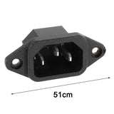 Maxbell 250V 15A Panel Mount Plug Adapter Accessory 5.1x2.4x2.8cm Power Connector