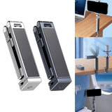 Maxbell Airplane Phone Holder Adjustable Universal Phone Mount for Office Table Desk Silver