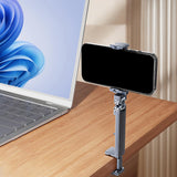 Maxbell Airplane Phone Holder Adjustable Universal Phone Mount for Office Table Desk Gray