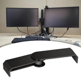 Maxbell Double Monitor Stand for Desk Multipurpose Sturdy Monitor Riser with Storage Black