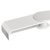 Maxbell Double Monitor Stand for Desk Multipurpose Sturdy Monitor Riser with Storage White
