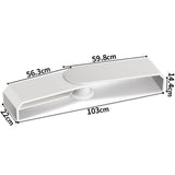 Maxbell Double Monitor Stand for Desk Multipurpose Sturdy Monitor Riser with Storage White