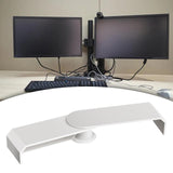 Maxbell Double Monitor Stand for Desk Multipurpose Sturdy Monitor Riser with Storage White