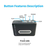 Maxbell Cassette to MP3 Converter Retro MP3 Conversion Headphone Jack Tape Converter