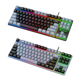 Maxbell Gaming Keyboard Ergonomic Colorful LED Backlit Office Keyboard for Laptop PC