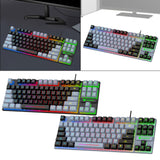 Maxbell Gaming Keyboard Ergonomic Colorful LED Backlit Office Keyboard for Laptop PC