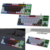 Maxbell Gaming Keyboard Ergonomic Colorful LED Backlit Office Keyboard for Laptop PC